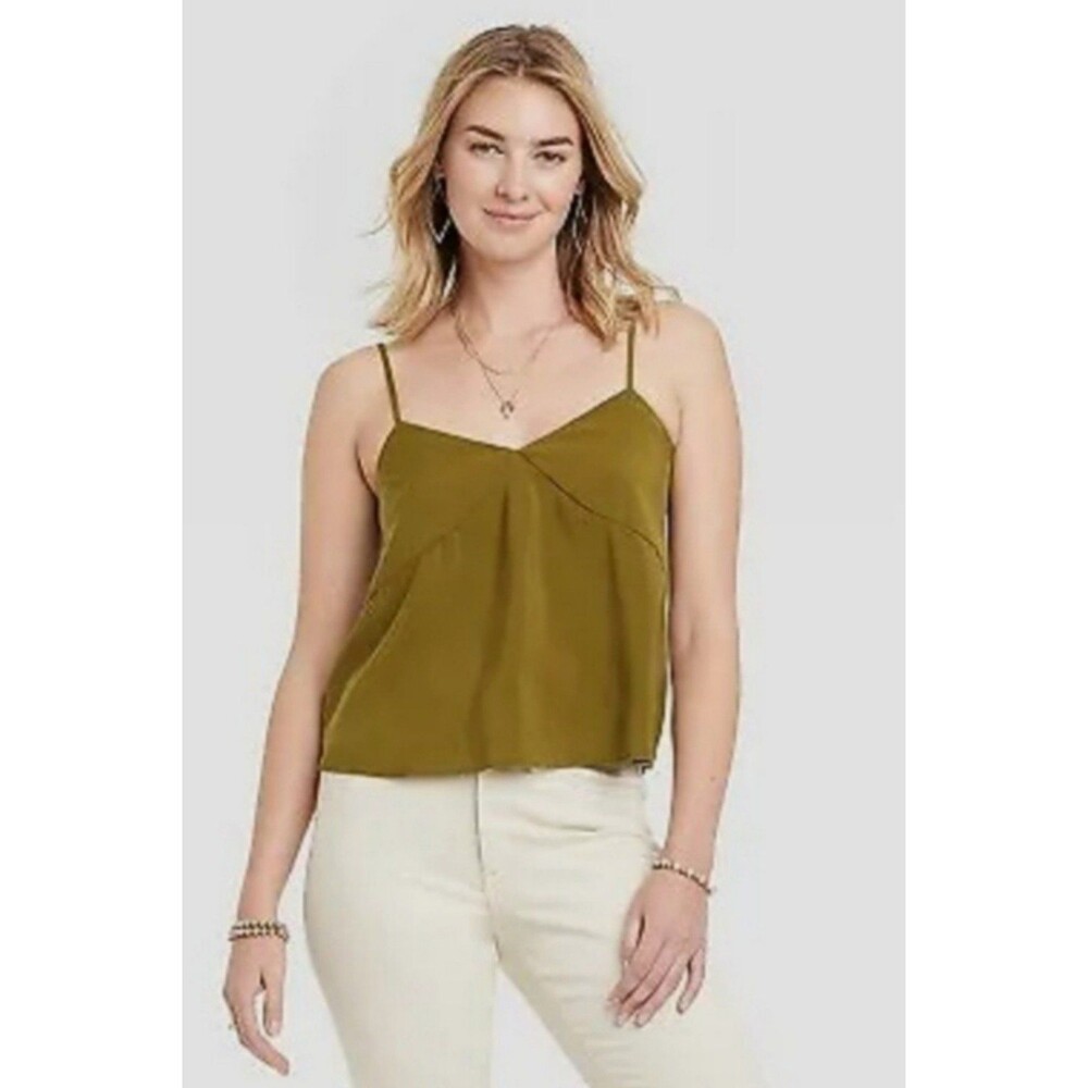 Women's Universal Thread Cami Tank Top Green Medium